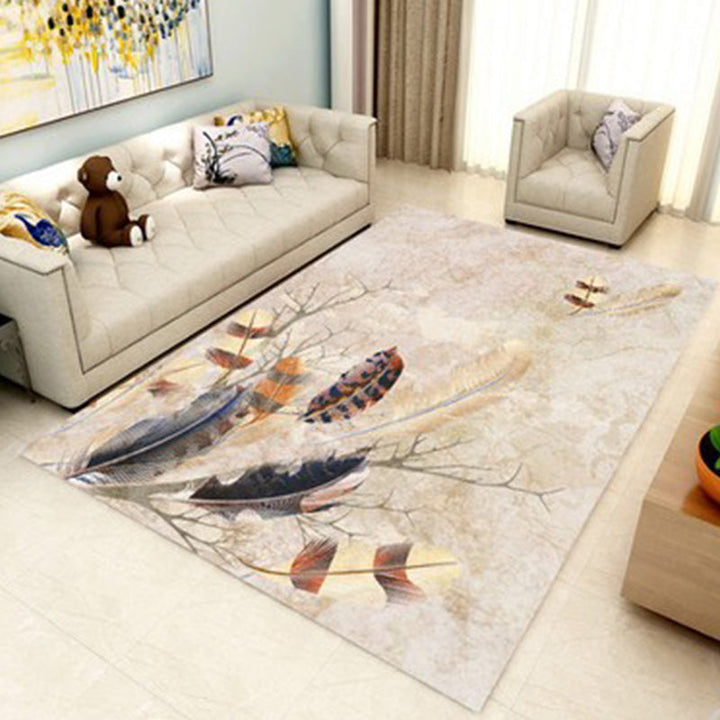 Modern Geometry Color Block Rug Multicolor Polyester Rug Pet Friendly Non-Slip Back Washing Machine Safe Rug for Room | Bowlift