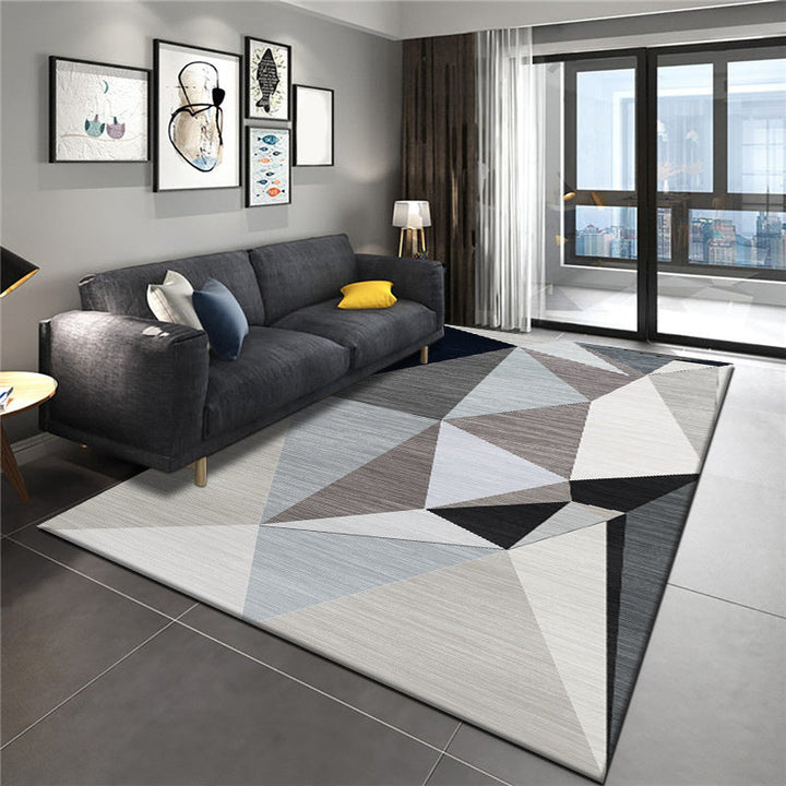 Modern Geometry Color Block Rug Multicolor Polyester Rug Pet Friendly Non-Slip Back Washing Machine Safe Rug for Room | Bowlift
