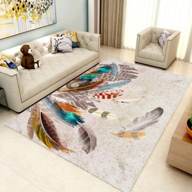 Modern Geometry Color Block Rug Multicolor Polyester Rug Pet Friendly Non-Slip Back Washing Machine Safe Rug for Room | Bowlift