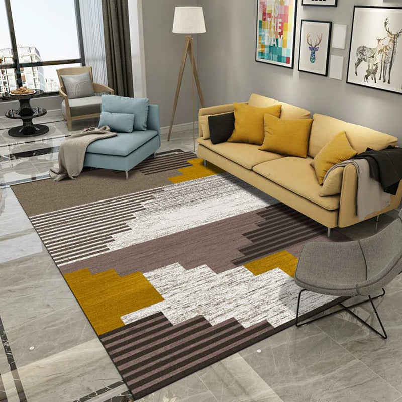 Nordic Drawing Room Carpet Multicolored Patterned Carpet Polypropylene Machine Washable Non-Slip Backing Pet-Friendly Carpet | Bowlift