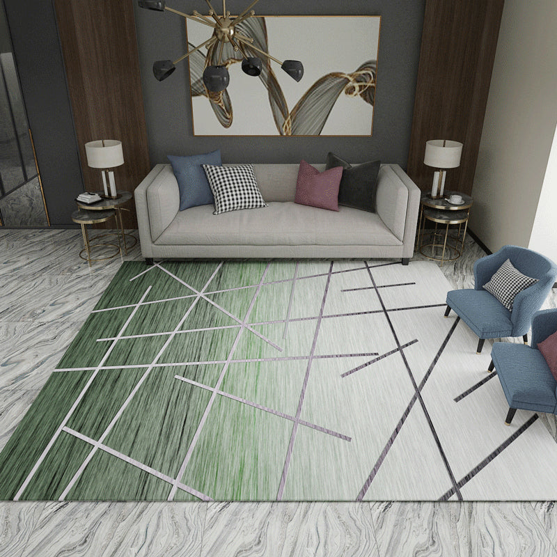 Creative Minimalist Rug Multicolored Cross Lines Art Rug Non-Slip Stain Resistant Pet Friendly Rug for the Living Room | Bowlift