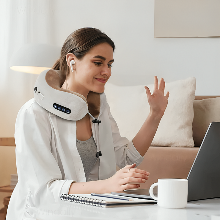 BowLift | Neck Pillow Massager Velvet Memory Foam Travel