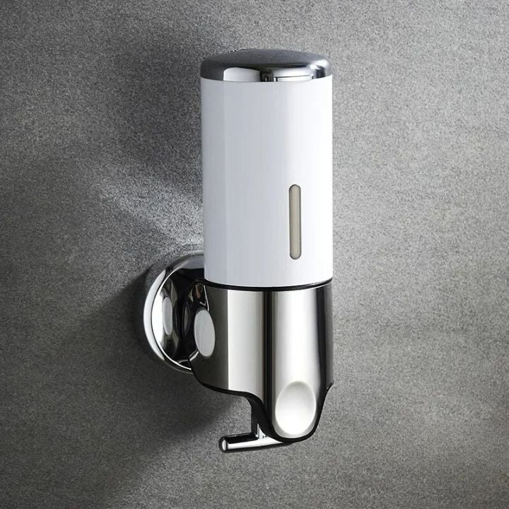 BowLift | Wall Mounted Soap Dispenser | SudsStation Bathroom Organizer | Stainless Steel & ABS | 16.9 fl oz | Set of 1–3