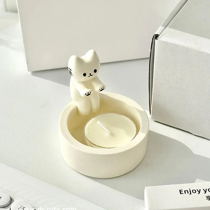 Cute Cat Candle Holder | Bowlift