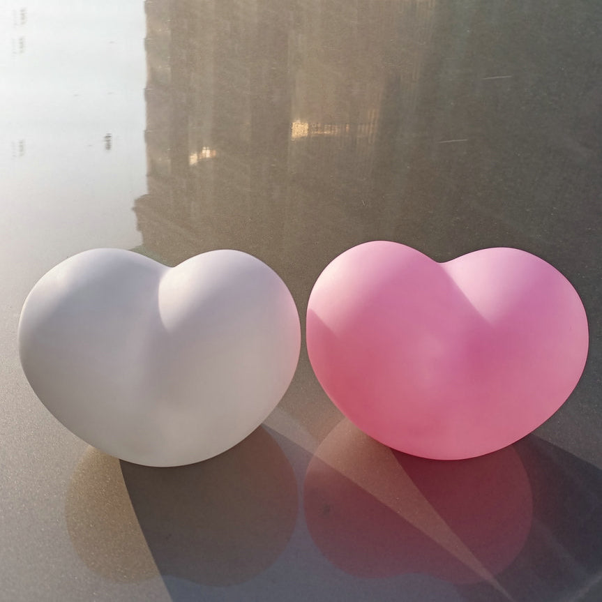 BowLift | LuvSphere Silicone LED Night Light | Heart-Shaped Design | Table Lamp | Warm Mood Light | Decorative