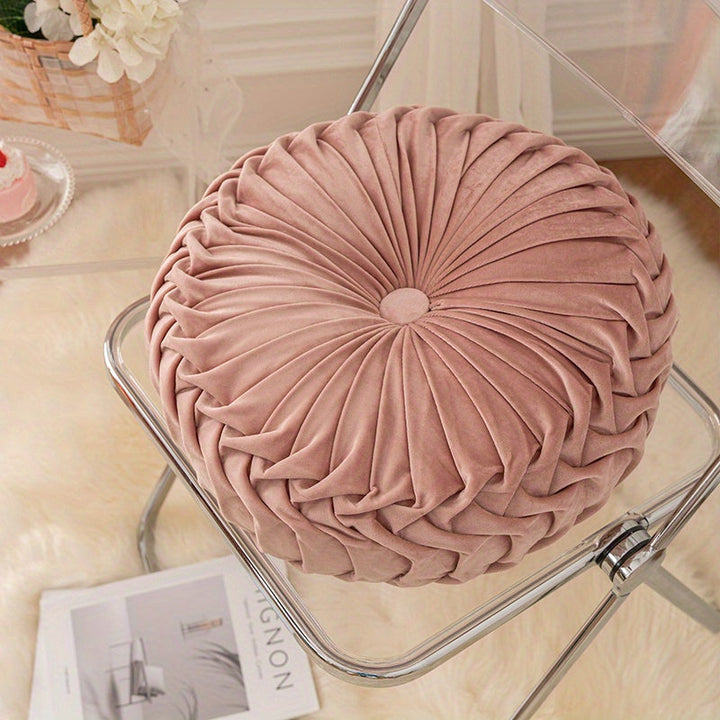 BowLift | VelvetGlow - Soft Round Cushion for Cozy Spaces