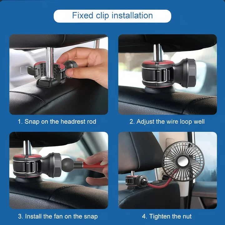 Multidirectional Car Back Seat Fan | Bowlift