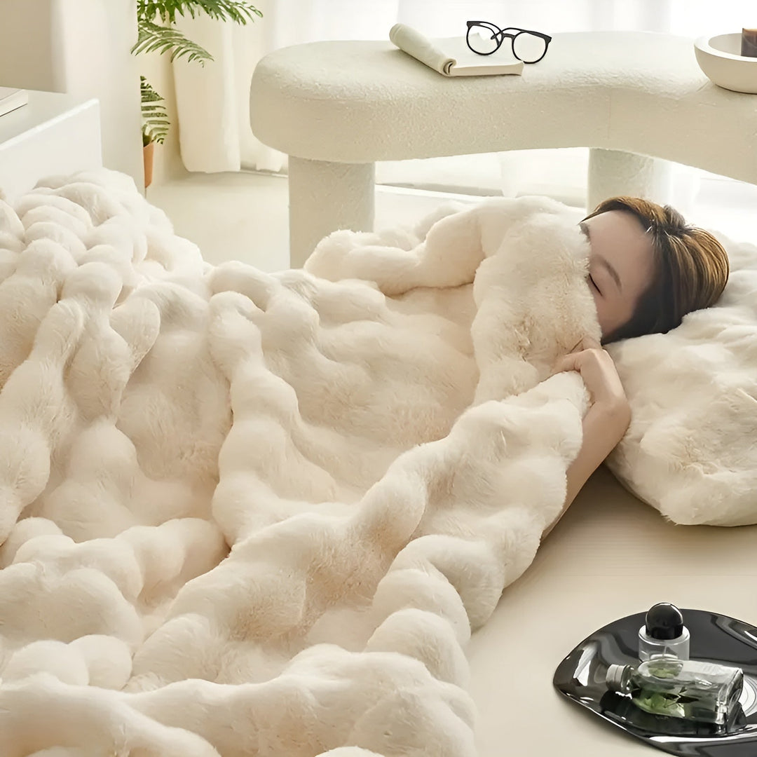 Fleece and fleece Bowliftanket – Extra soft & warm | Perfect for sofa and bedroom | Bowlift