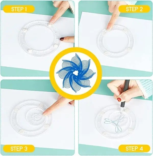 BowLift | 22-piece Spiral Ruler Set – Creative Drawing with System