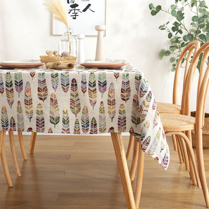 Feather Print Tablecloth