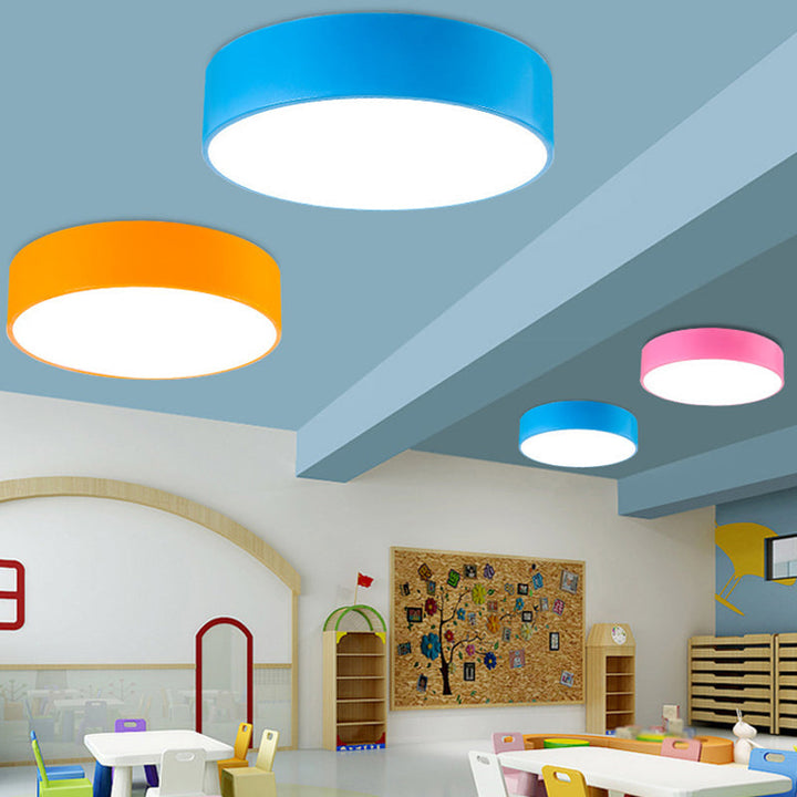 Children's Room LED Ceiling Lamp - Colorful Design with DimmaBowlifte Lighting and Remote Control | Bowlift