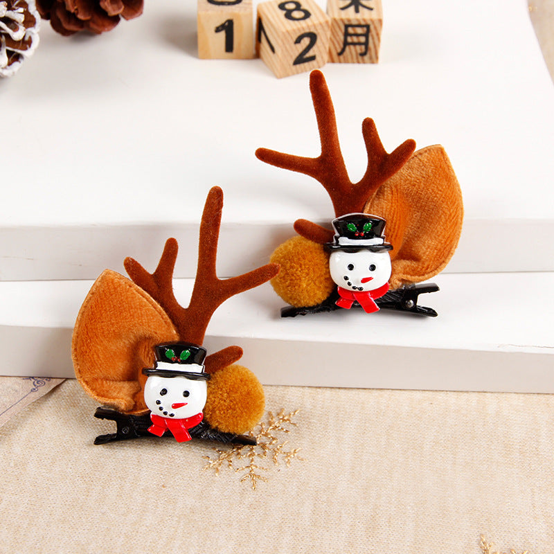Festive Snowman Antlers Clip