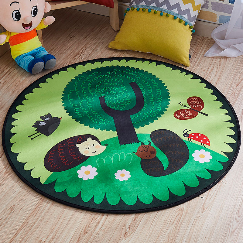 BowLift | Multi-colored comfort carpet cotton blend animal print carpet pet-friendly maintenance-friendly carpet for children's room