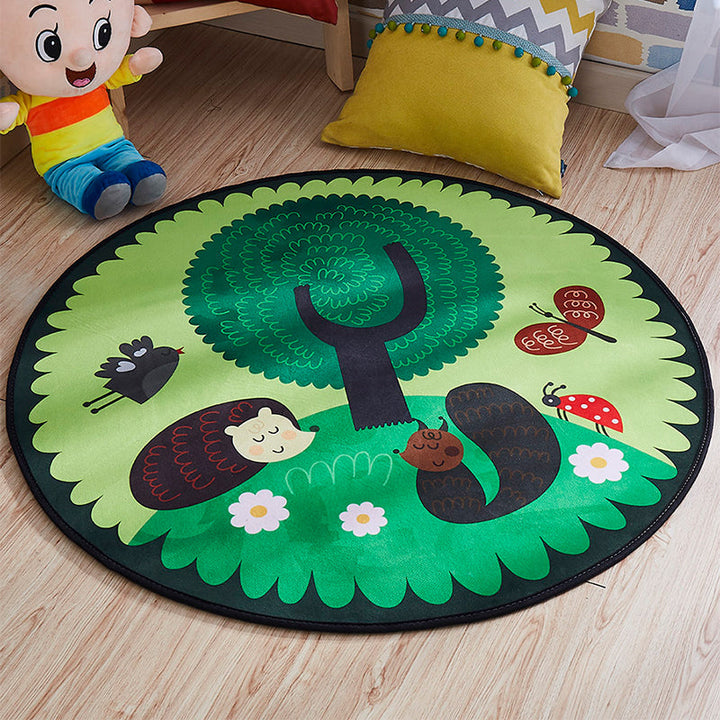 BowLift | Multi-colored comfort carpet cotton blend animal print carpet pet-friendly maintenance-friendly carpet for children's room