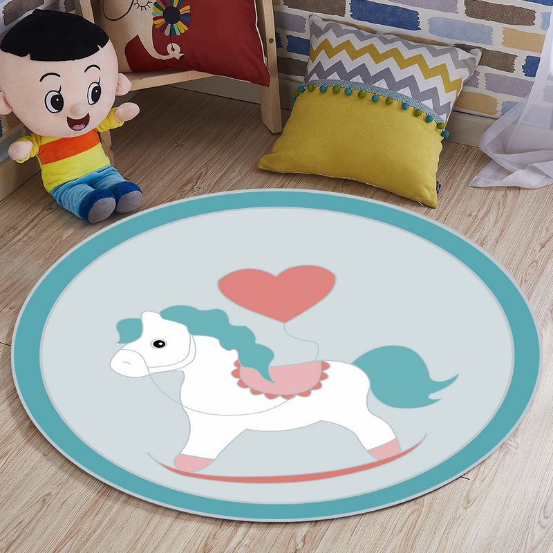 BowLift | Multi-colored comfort carpet cotton blend animal print carpet pet-friendly maintenance-friendly carpet for children's room