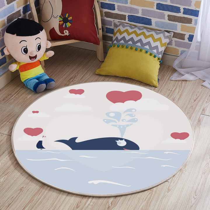 BowLift | Multi-colored comfort carpet cotton blend animal print carpet pet-friendly maintenance-friendly carpet for children's room