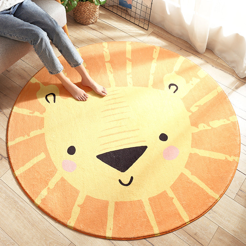 BowLift | Multicolored Kids Carpet Novelty Cartoon Animal Pattern Rug Polyester Non-Slip Back Machine Washable Rug