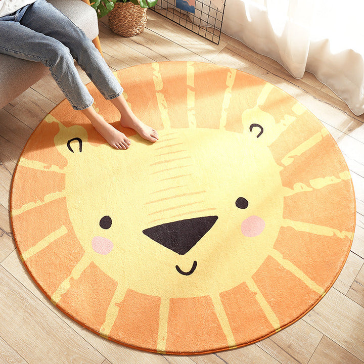 BowLift | Multicolored Kids Carpet Novelty Cartoon Animal Pattern Rug Polyester Non-Slip Back Machine Washable Rug