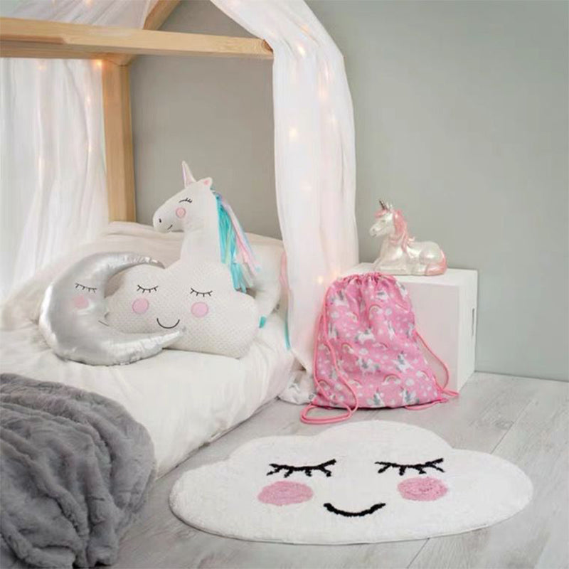 BowLift | Creative Kids Room Carpet Multicolored Cartoon Printed Carpet Cotton Blend Pet Friendly Machine Washable Carpet