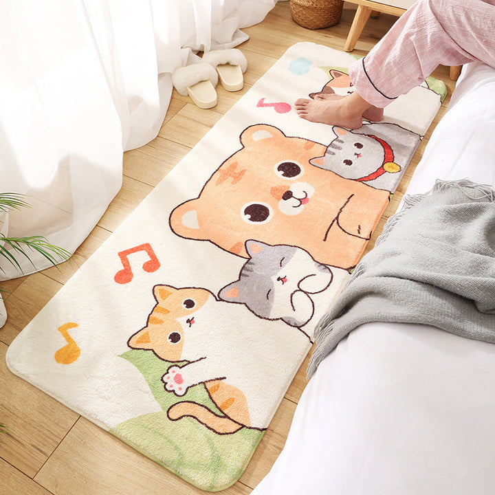 BowLift | Relaxing Children's Room Carpet Colorful Cartoon Animal Printed Carpet Polypropylene Non-Slip Pet-Friendly Carpet