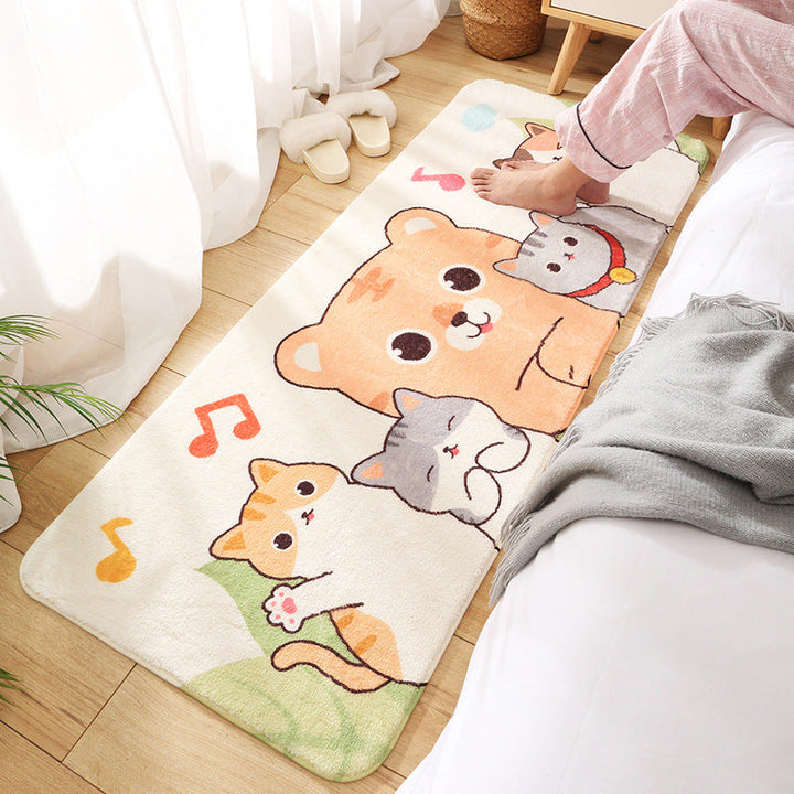 BowLift | Relaxing Children's Room Carpet Colorful Cartoon Animal Printed Carpet Polypropylene Non-Slip Pet-Friendly Carpet