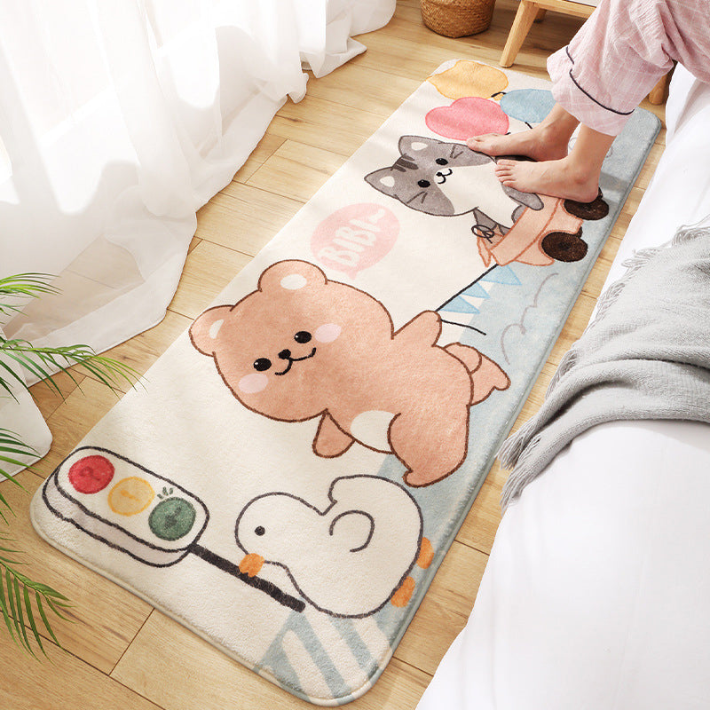 BowLift | Relaxing Children's Room Carpet Colorful Cartoon Animal Printed Carpet Polypropylene Non-Slip Pet-Friendly Carpet