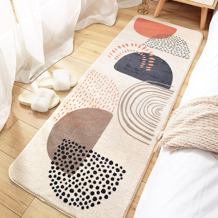 BowLift | Creative Cartoon Plant Pattern Carpet Multicolored Polyester Carpet Non-slip Backing Pet-friendly Carpet for Children's Room