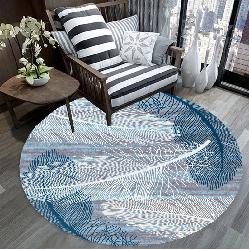 BowLift | Creative Abstract Printed Area Rug Multicolor Synthetic Carpet Non-Slip Back Stain Resistant Rug for Bedroom