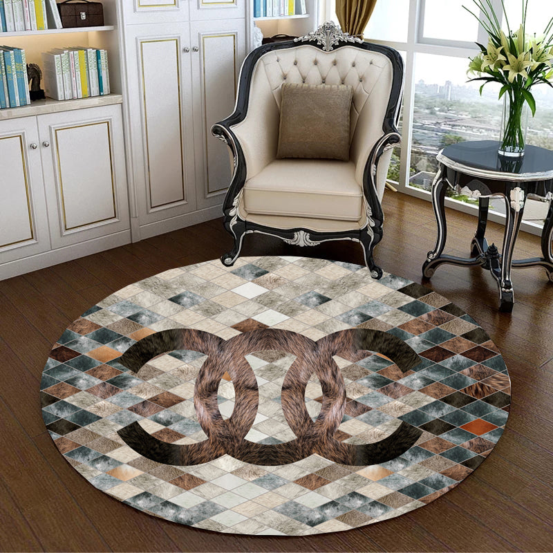 BowLift | Creative Abstract Printed Area Rug Multicolor Synthetic Carpet Non-Slip Back Stain Resistant Rug for Bedroom