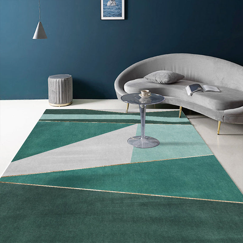 BowLift | Multi-Color Bedroom Rug Nordic Geometric Printed Rug Cotton Blend Non-Slip Backing Easy Care Rug