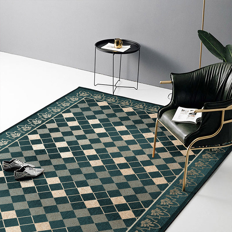 BowLift | Multi-Color Bedroom Rug Nordic Geometric Printed Rug Cotton Blend Non-Slip Backing Easy Care Rug