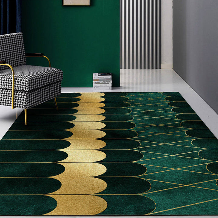 BowLift | Multi-Color Bedroom Rug Nordic Geometric Printed Rug Cotton Blend Non-Slip Backing Easy Care Rug