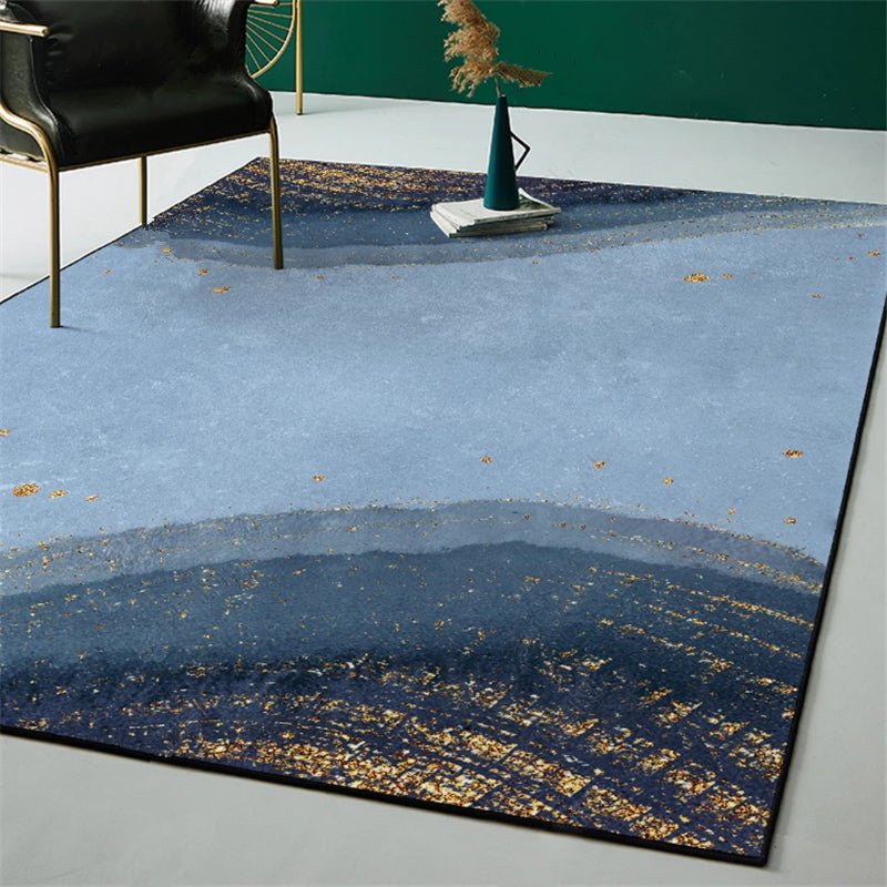BowLift | Multi-colored room rug Contemporary geo print rug polyester machine washable pet friendly indoor rug