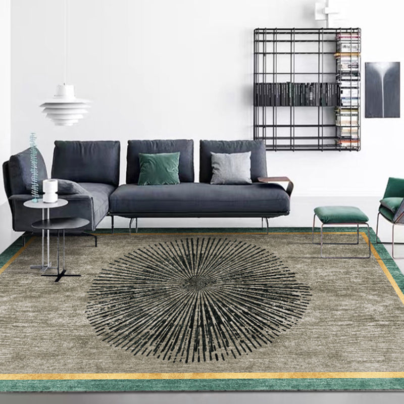 BowLift | Multi-colored room rug Contemporary geo print rug polyester machine washable pet friendly indoor rug