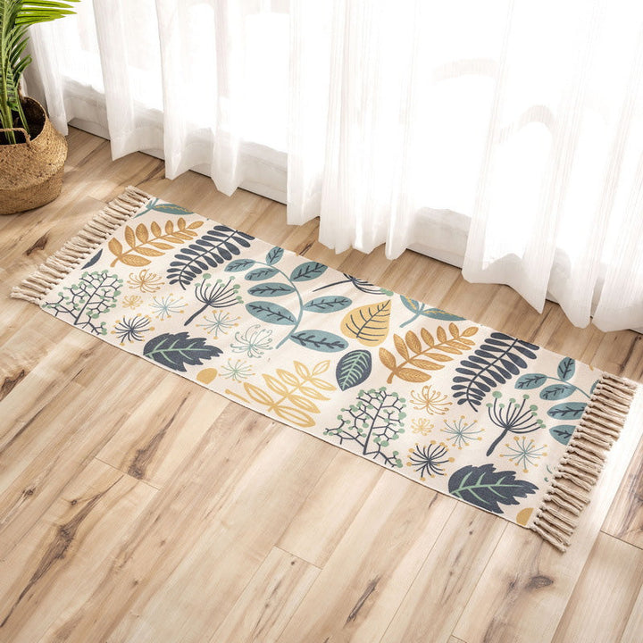 BowLift | Nostalgia Tribal Pattern Rug Multicolored Synthetic Area Rug Pet-Friendly Easy Care Rug with Fringes for Bedroom