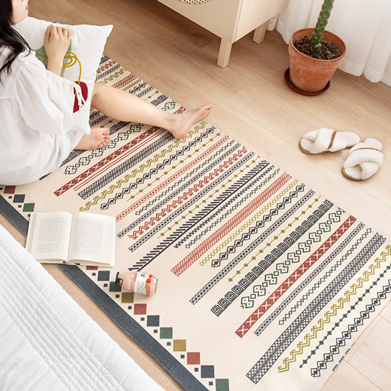 BowLift | Southwest Bedroom Carpet Multi Color Tribal Pattern Area Rug Cotton Blend Machine Washable Stain Resistant Rug