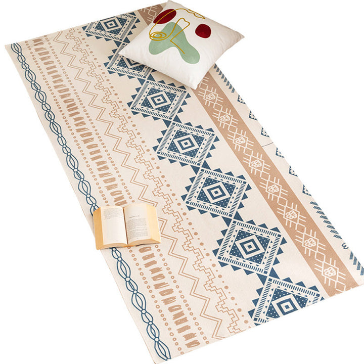 Southwest Bedroom Rug Multicolor Tribal Pattern Area Rug Cotton Blend Machine Washable Stain Resistant Rug | Bowlift