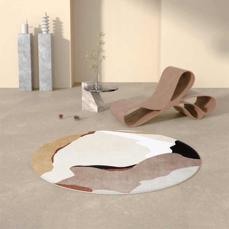BowLift | Multi Color Home Decor Rug Trendy Abstract Printed Area Rug Polyester Non-Slip Backing Washable Rug