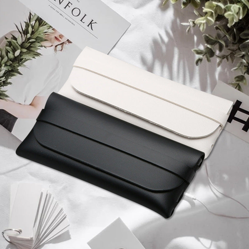 Foldable PU Leather Eyewear Pouch Clutch Bowlift