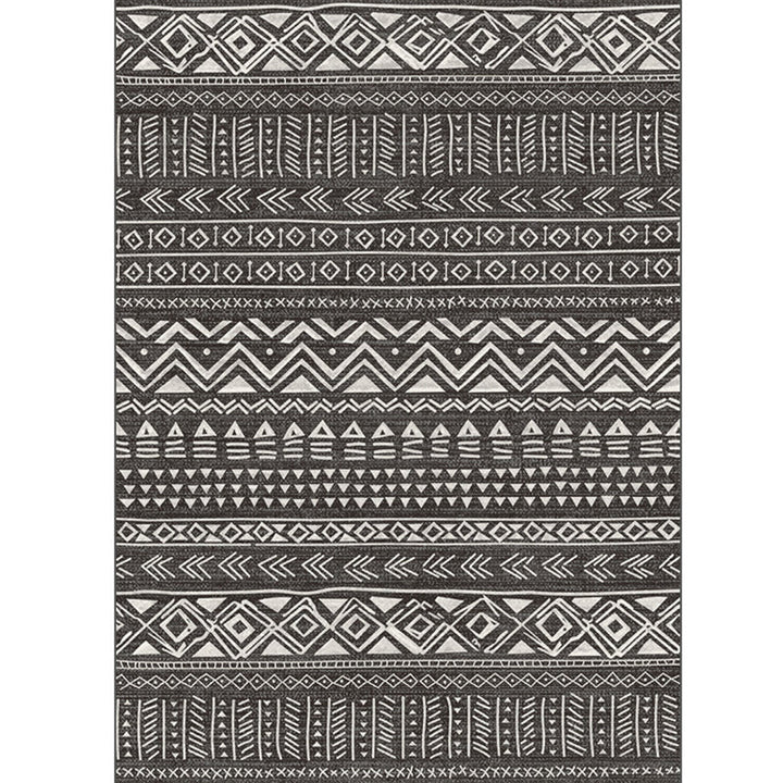 BowLift | Ethnically Geometric Printed Rug Multi Colors Cotton Blend Indoor Rug Pet Friendly Easy Care Area Rug for Living Room