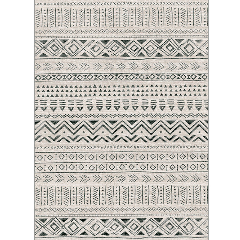 BowLift | Ethnically Geometric Printed Rug Multi Colors Cotton Blend Indoor Rug Pet Friendly Easy Care Area Rug for Living Room