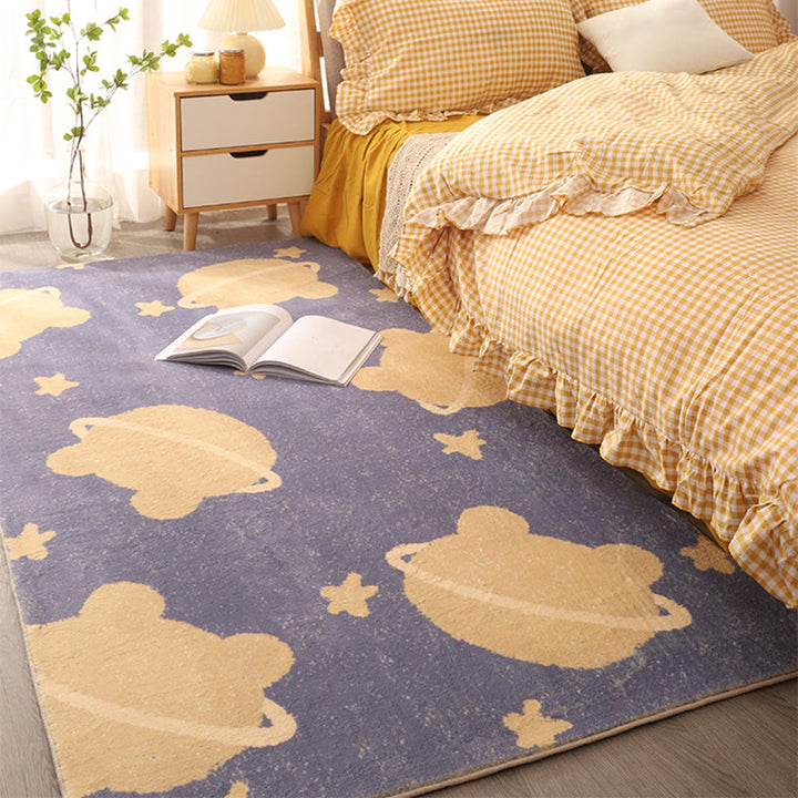 BowLift | Beautiful children's room carpet Multicolored cartoon print area rug synthetic non-slip backing pet-friendly carpet