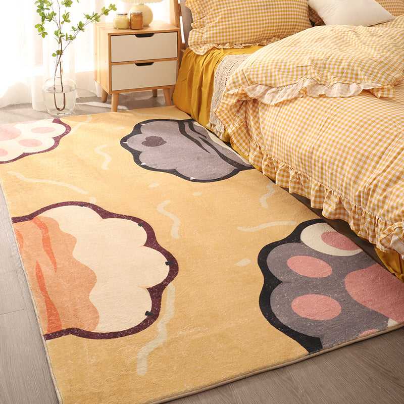 BowLift | Beautiful children's room carpet Multicolored cartoon print area rug synthetic non-slip backing pet-friendly carpet