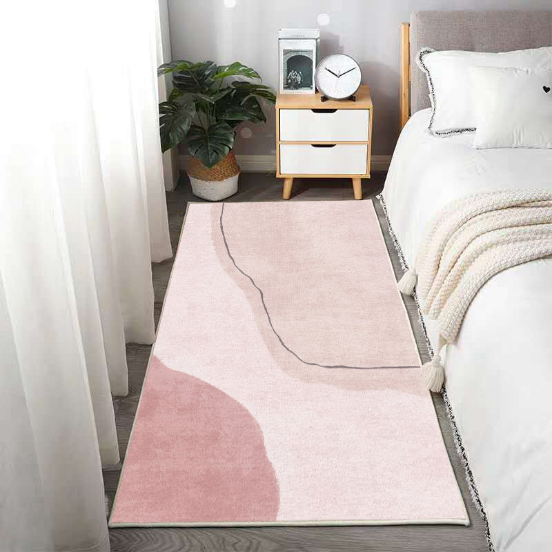 BowLift | Relaxing abstract printed rug multicolored lambswool rug non-slip backing pet-friendly washable rug for rooms