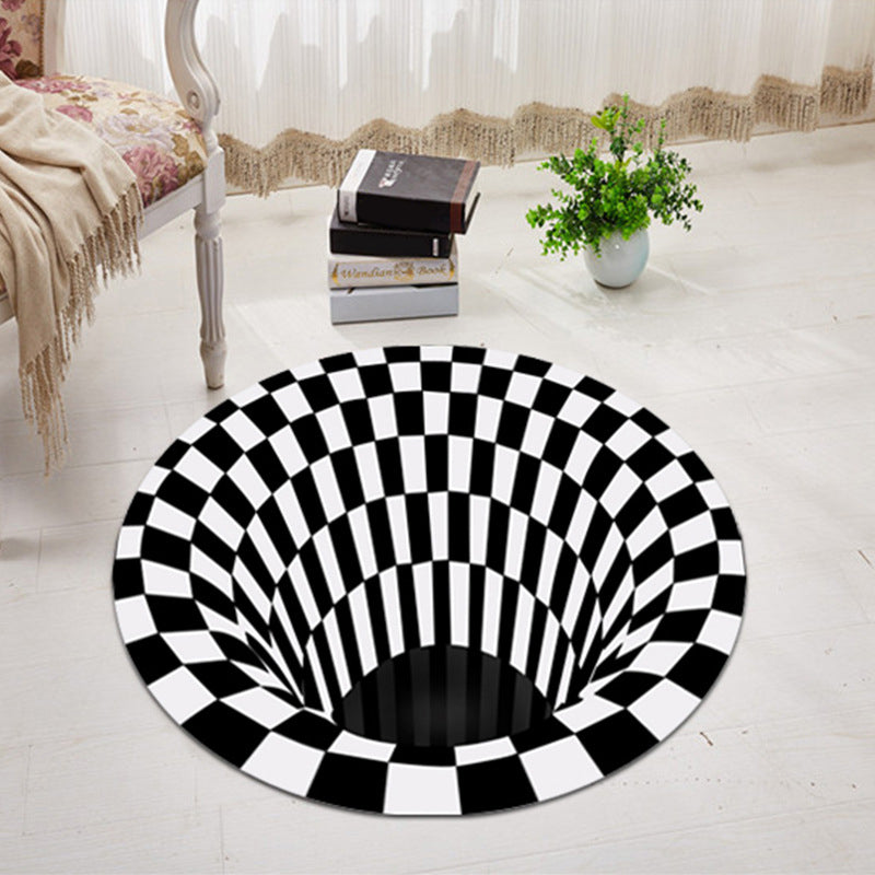BowLift | Multicolored unique rug Synthetic 3D geometric print rug non-slip backing pet-friendly rug for bedroom