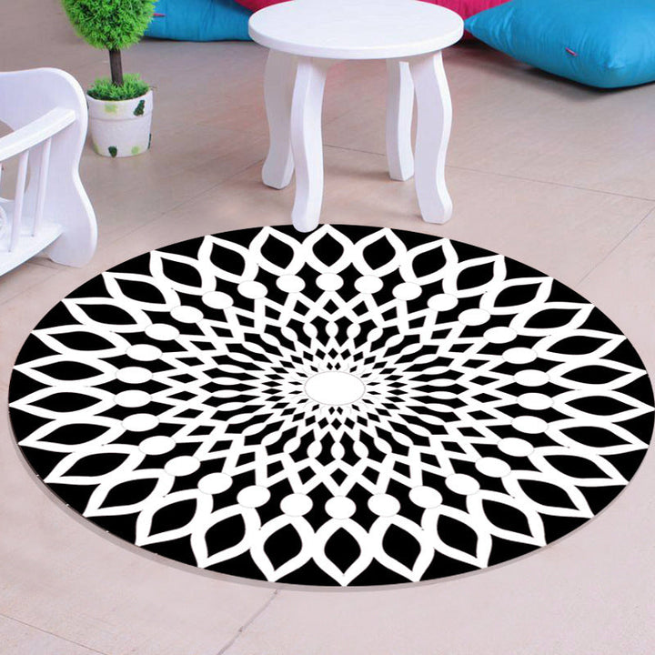 BowLift | Multicolored unique rug Synthetic 3D geometric print rug non-slip backing pet-friendly rug for bedroom