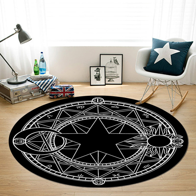 BowLift | Multicolored unique rug Synthetic 3D geometric print rug non-slip backing pet-friendly rug for bedroom