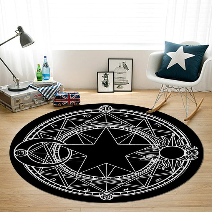 BowLift | Multicolored unique rug Synthetic 3D geometric print rug non-slip backing pet-friendly rug for bedroom
