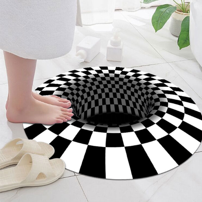 BowLift | Multicolored unique rug Synthetic 3D geometric print rug non-slip backing pet-friendly rug for bedroom