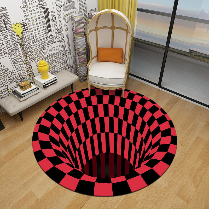 BowLift | Multicolored unique carpet Synthetic 3D geometric print carpet non-slip backing pet-friendly carpet for bedroom